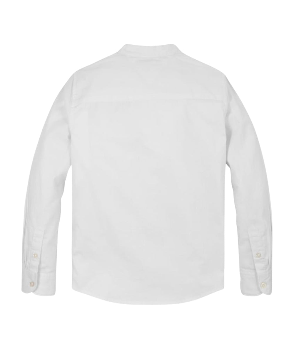 Tommy Hilfiger Kids Camicia Colletto alla Coreana KB0KB09557 Bianco