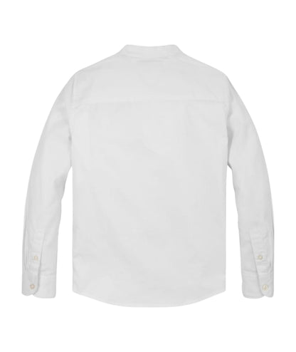 Tommy Hilfiger Kids Camicia Colletto alla Coreana KB0KB09557 Bianco