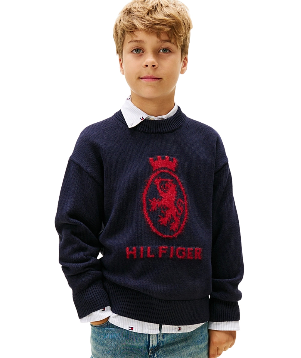 Tommy Hilfiger Maglione Girocollo KB0KB10353 Blu