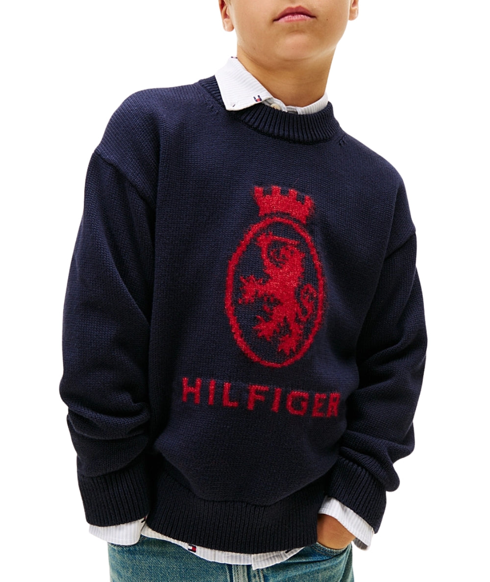 Tommy Hilfiger Maglione Girocollo KB0KB10353 Blu