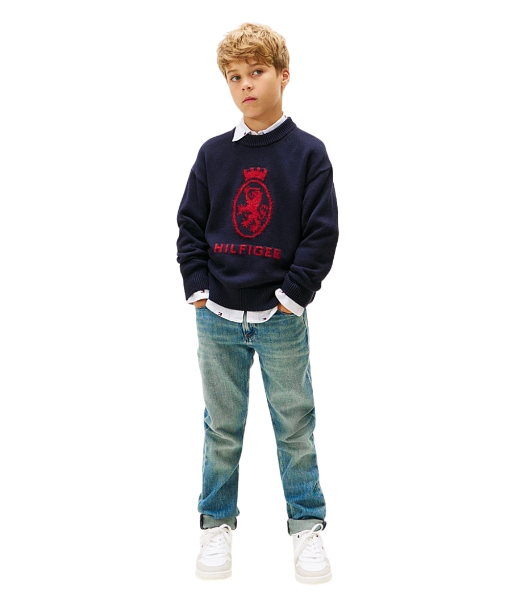 Tommy Hilfiger Maglione Girocollo KB0KB10353 Blu