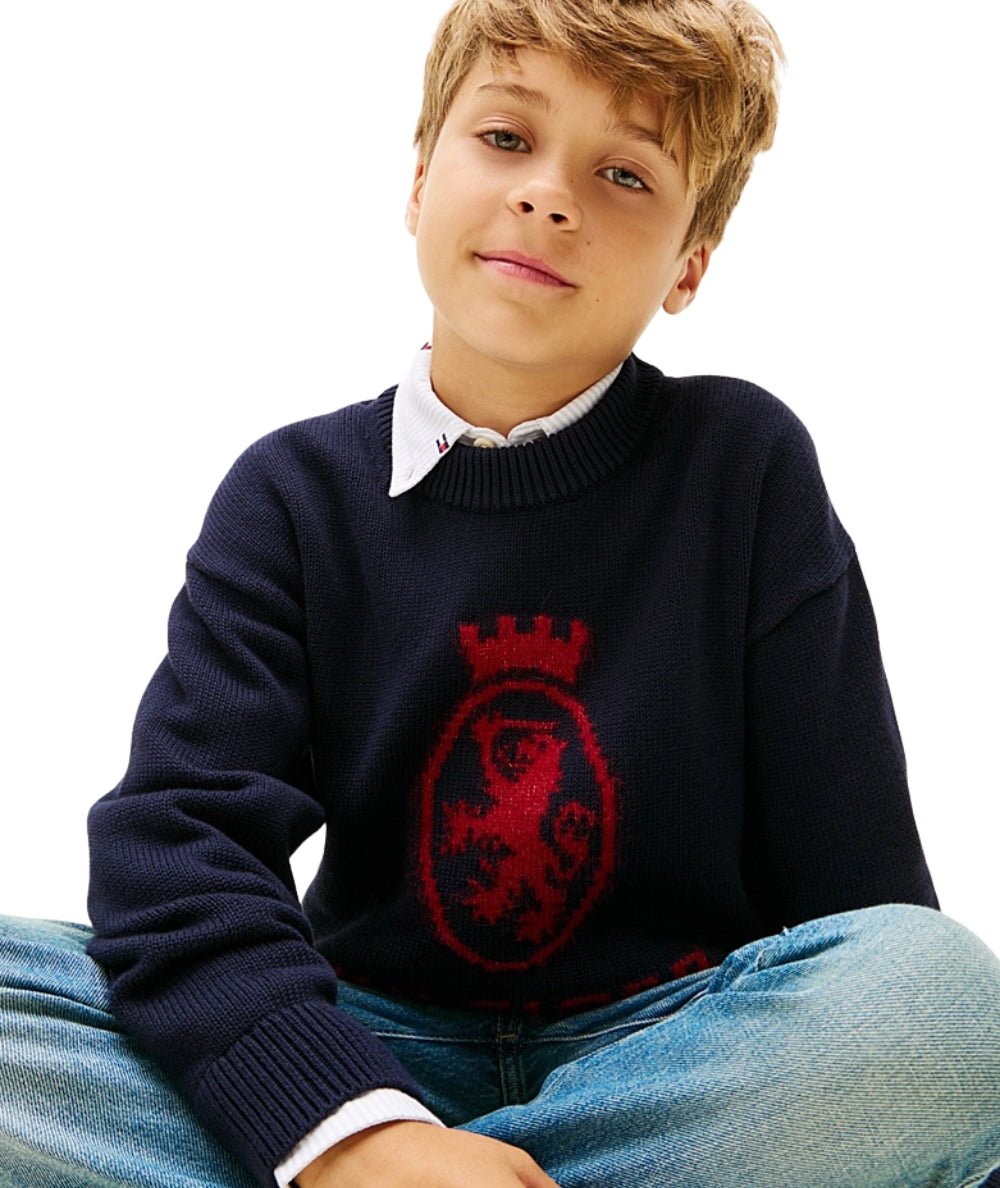 Tommy Hilfiger Maglione Girocollo KB0KB10353 Blu