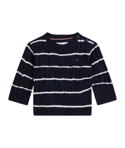 Tommy Hilfiger Maglione a Trecce KN0KN02089 Blu Navy