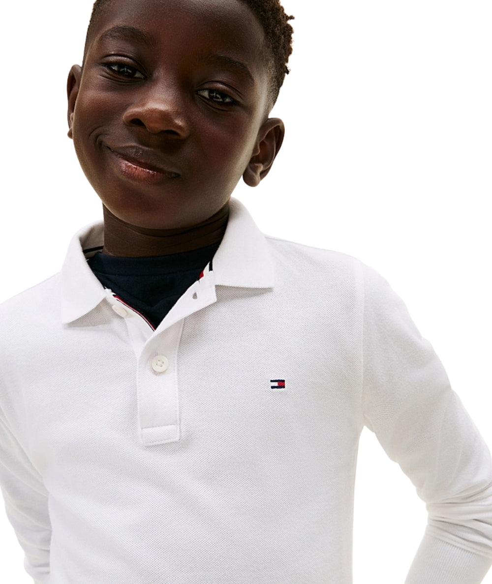 Tommy Hilfiger Polo Maniche Lunghe KB0KB09664 Bianco