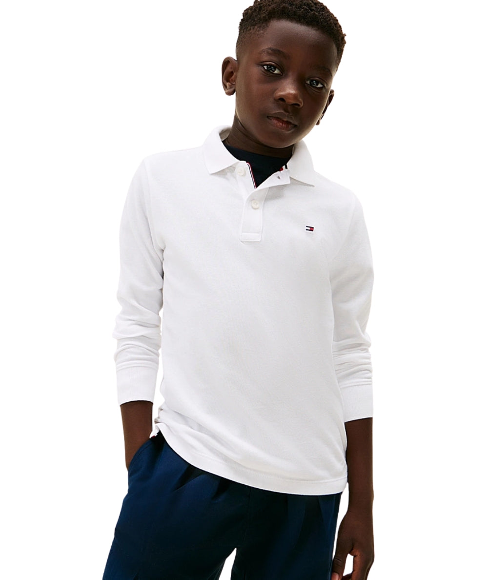 Tommy Hilfiger Polo Maniche Lunghe KB0KB09664 Bianco