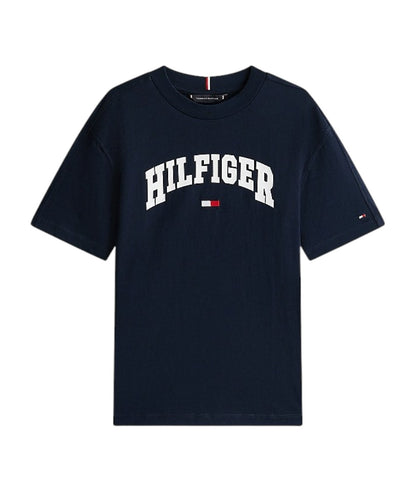 Tommy Hilfiger T-shirt Varsity con Logo KB0KB09533 Blu Scuro