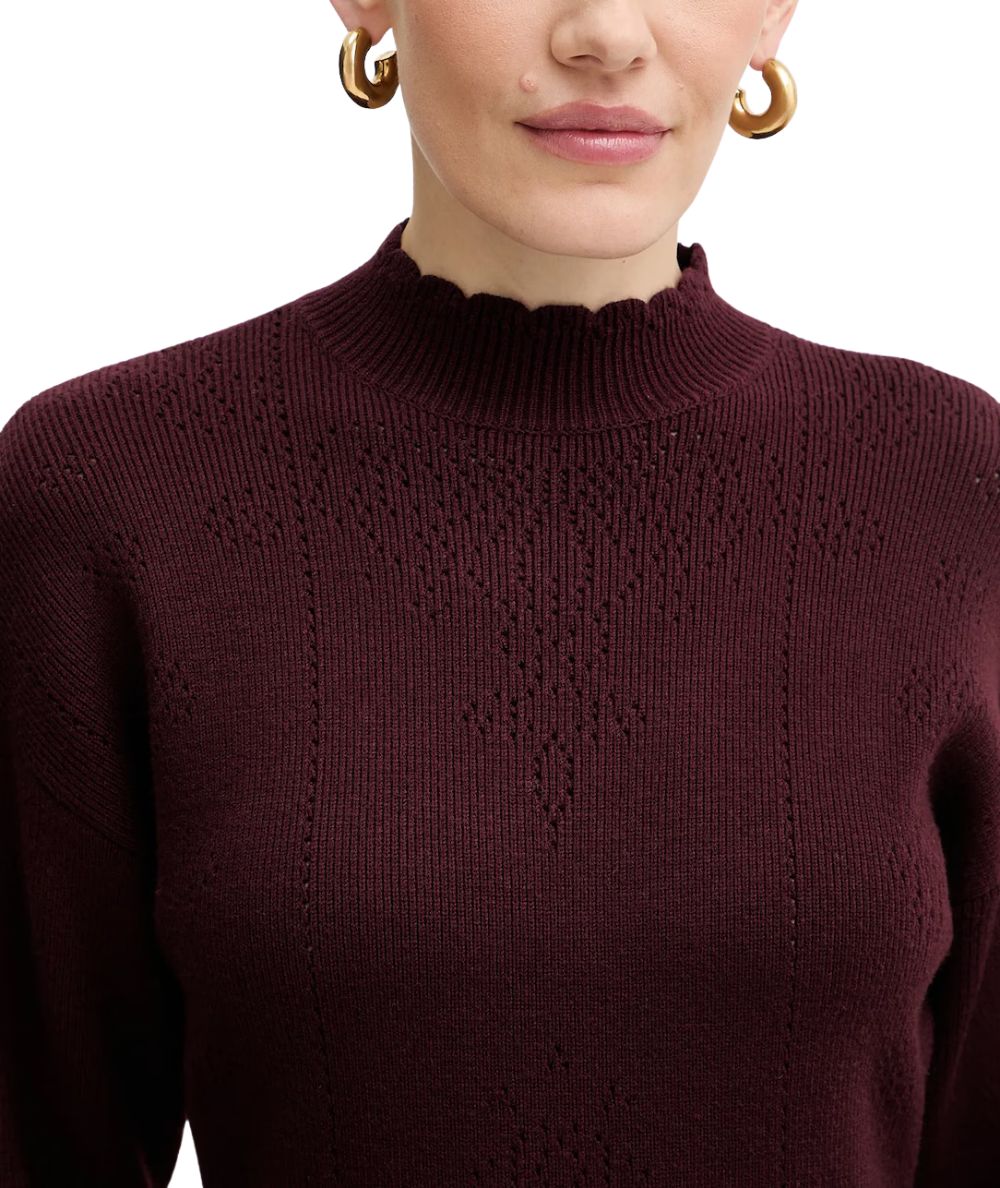 Twinset Abito Corto In Maglia 252TT3216 Vinaccia