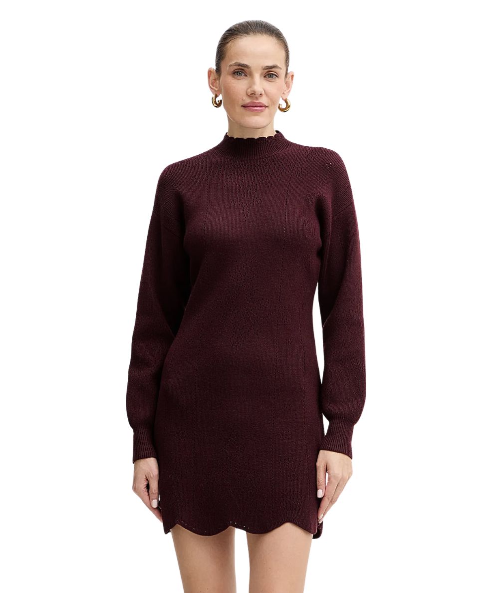 Twinset Abito Corto In Maglia 252TT3216 Vinaccia