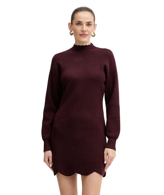 Twinset Abito Corto In Maglia 252TT3216 Vinaccia