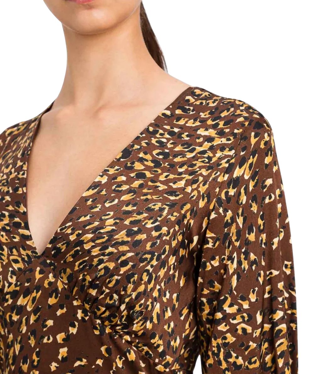Twinset Abito in Fantasia Animalier 262TP275K Leopardato
