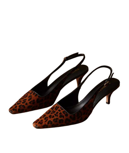 Twinset Décolleté Slingback Stampa Leopardo 252TCP220 Marrone