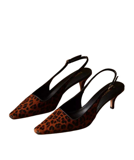 Twinset Décolleté Slingback Stampa Leopardo 252TCP220 Marrone