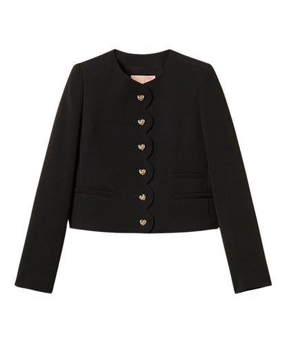 Twinset Giacca Chanel con Bottoni a Cuore 262TP2040 Nero