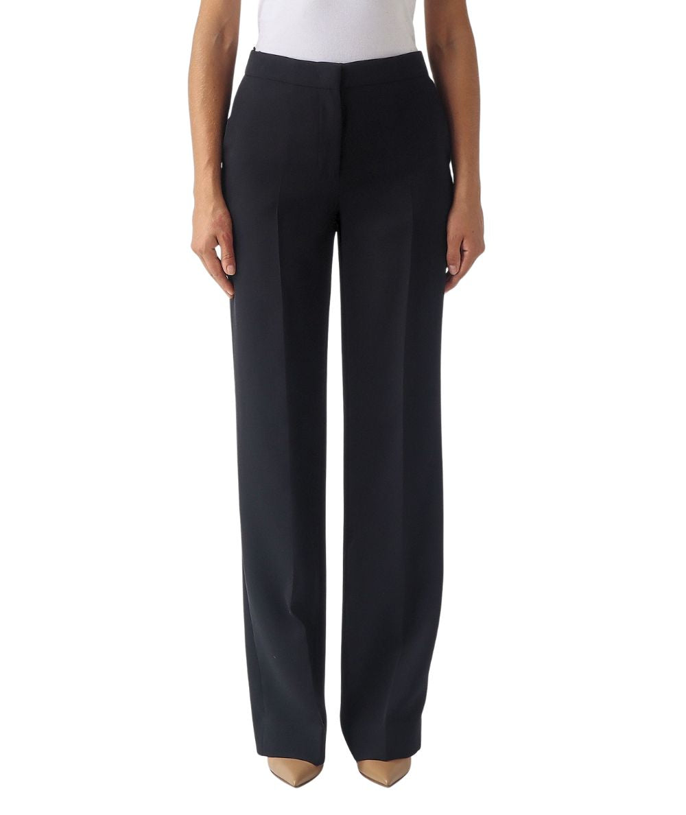Twinset Pantaloni a Palazzo in Crepe 262TP2043 Nero