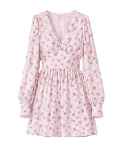Twinset Abito Corto con Fantasia Floreale 261TP210B Multicolore Rosa