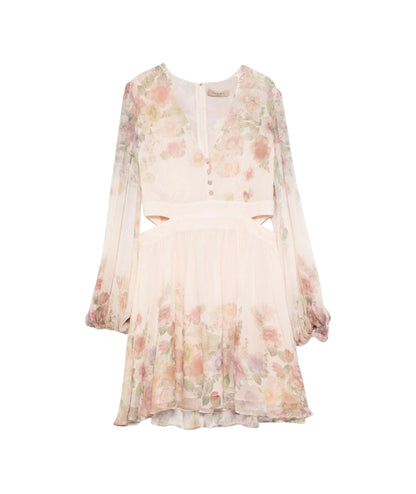 Twinset Abito Floreale Cut Out con Scollo a V 261TT2561 Rosa