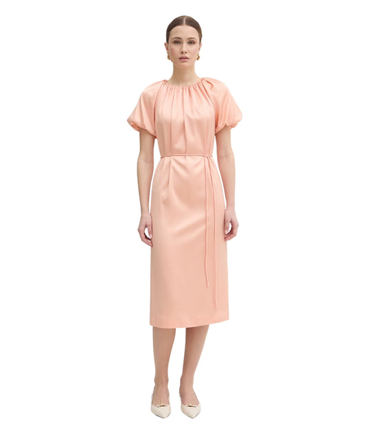 Twinset Abito Lungo con Cinturino 261TP2250 Rosa Pesca