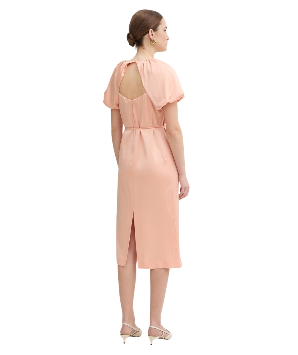 Twinset Abito Lungo con Cinturino 261TP2250 Rosa Pesca