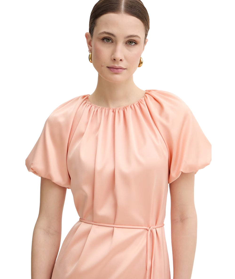 Twinset Abito Lungo con Cinturino 261TP2250 Rosa Pesca