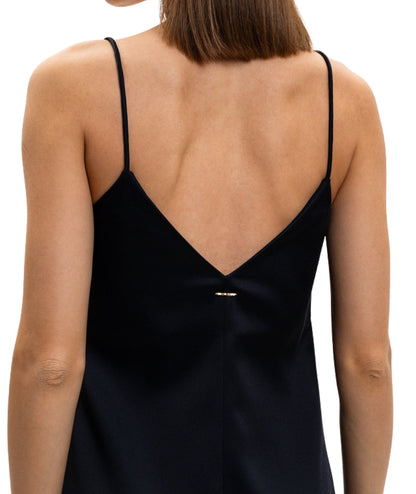 Twinset Abito Lungo in Duchesse con Scollo a Cuore 261TP2416 Nero
