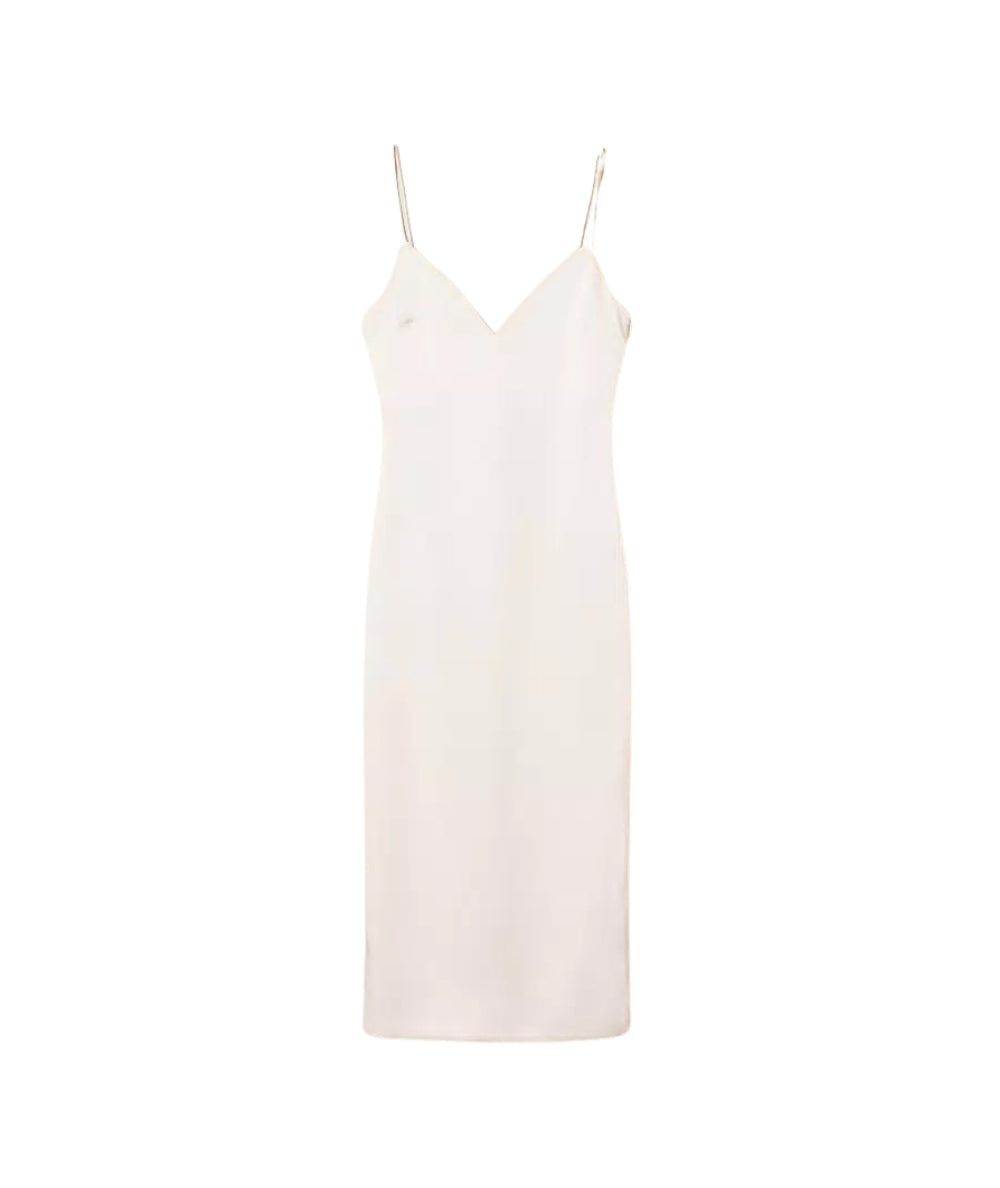 Twinset Abito Lungo in Duchesse con Scollo a Cuore 261TP2416 Rosa