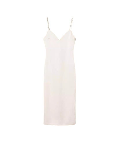 Twinset Abito Lungo in Duchesse con Scollo a Cuore 261TP2416 Rosa