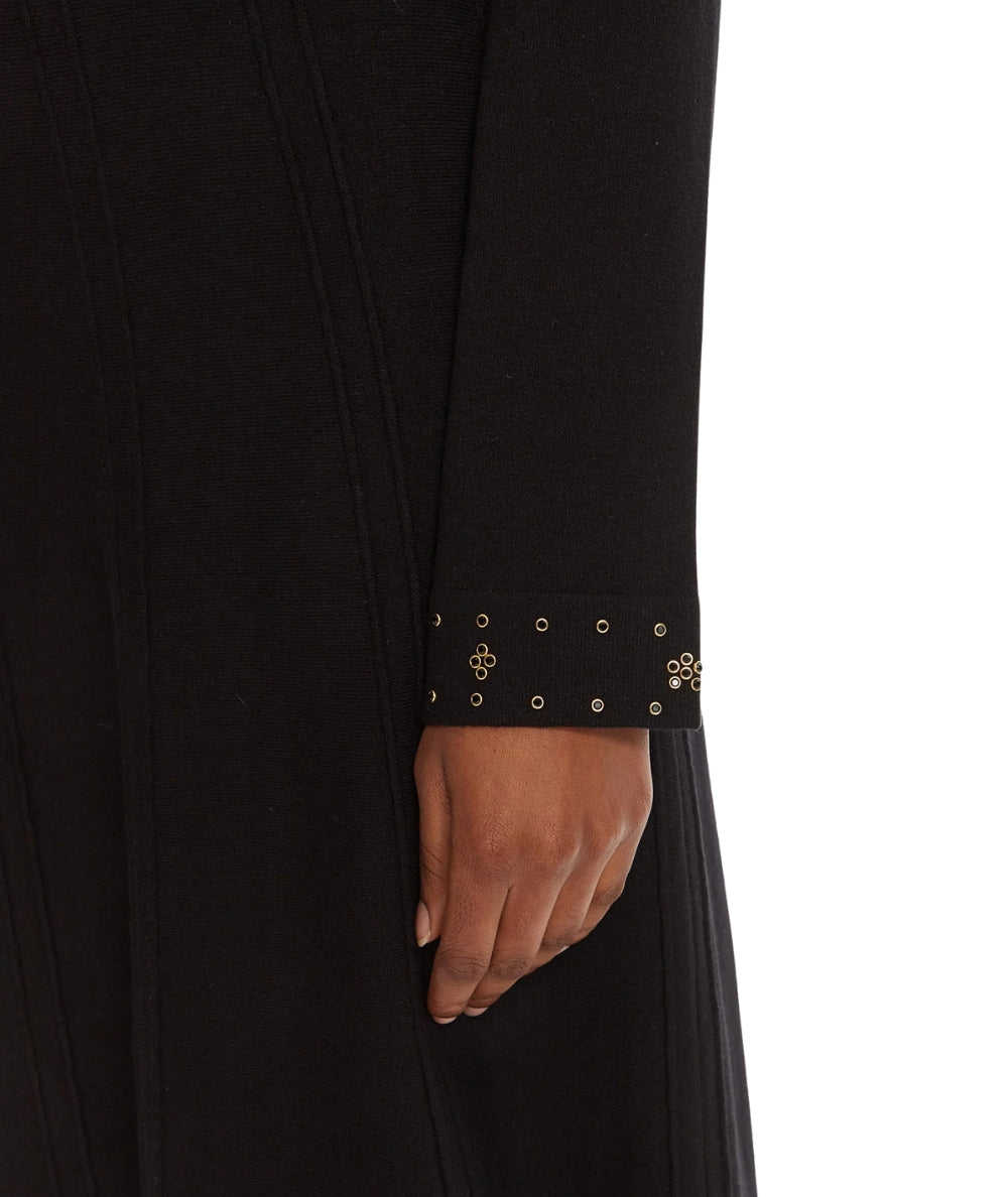 Twinset Abito Scollo a V con Applicazioni 252TP3271 Nero