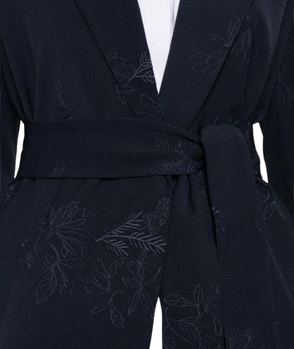 Twinset Blazer Ricamata con Cintura Abbinata 261TE2020 Blu 