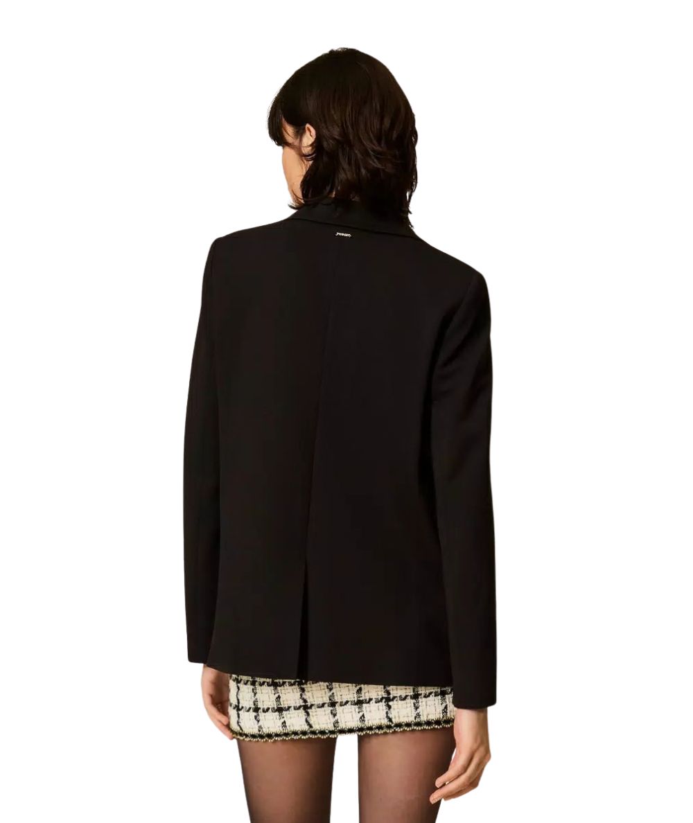 Twinset Blazer con Ricamo Sangallo 262TP2675 Nero 