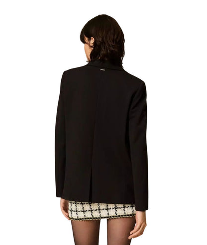 Twinset Blazer con Ricamo Sangallo 262TP2675 Nero 