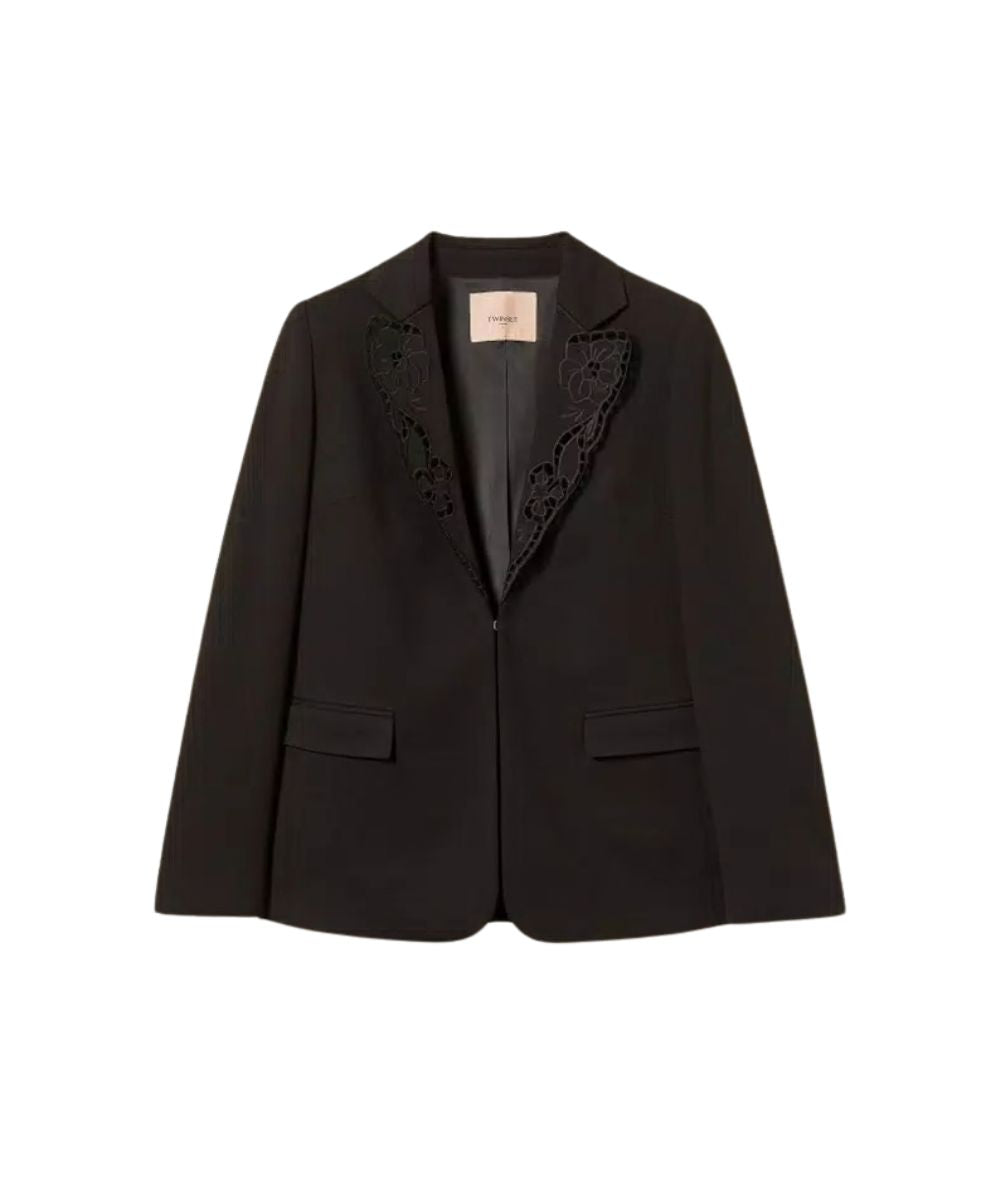 Twinset Blazer con Ricamo Sangallo 262TP2675 Nero 