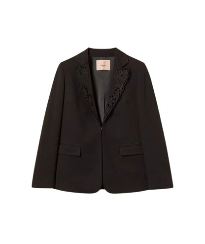 Twinset Blazer con Ricamo Sangallo 262TP2675 Nero 