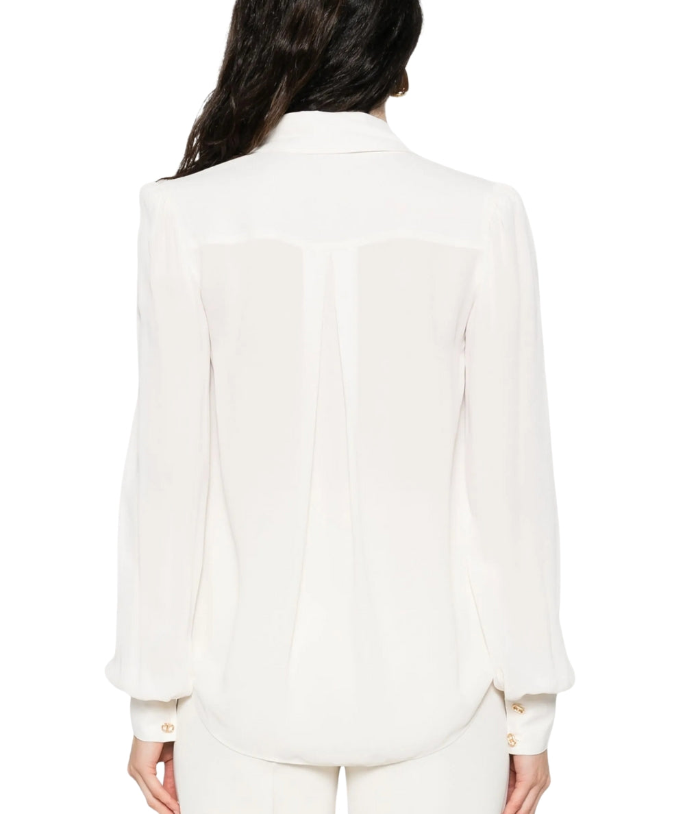 Twinset Blusa in Viscosa 252TP2291 Bianco