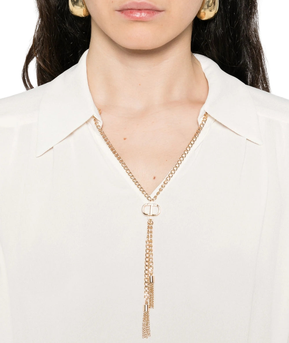 Twinset Blusa in Viscosa 252TP2291 Bianco