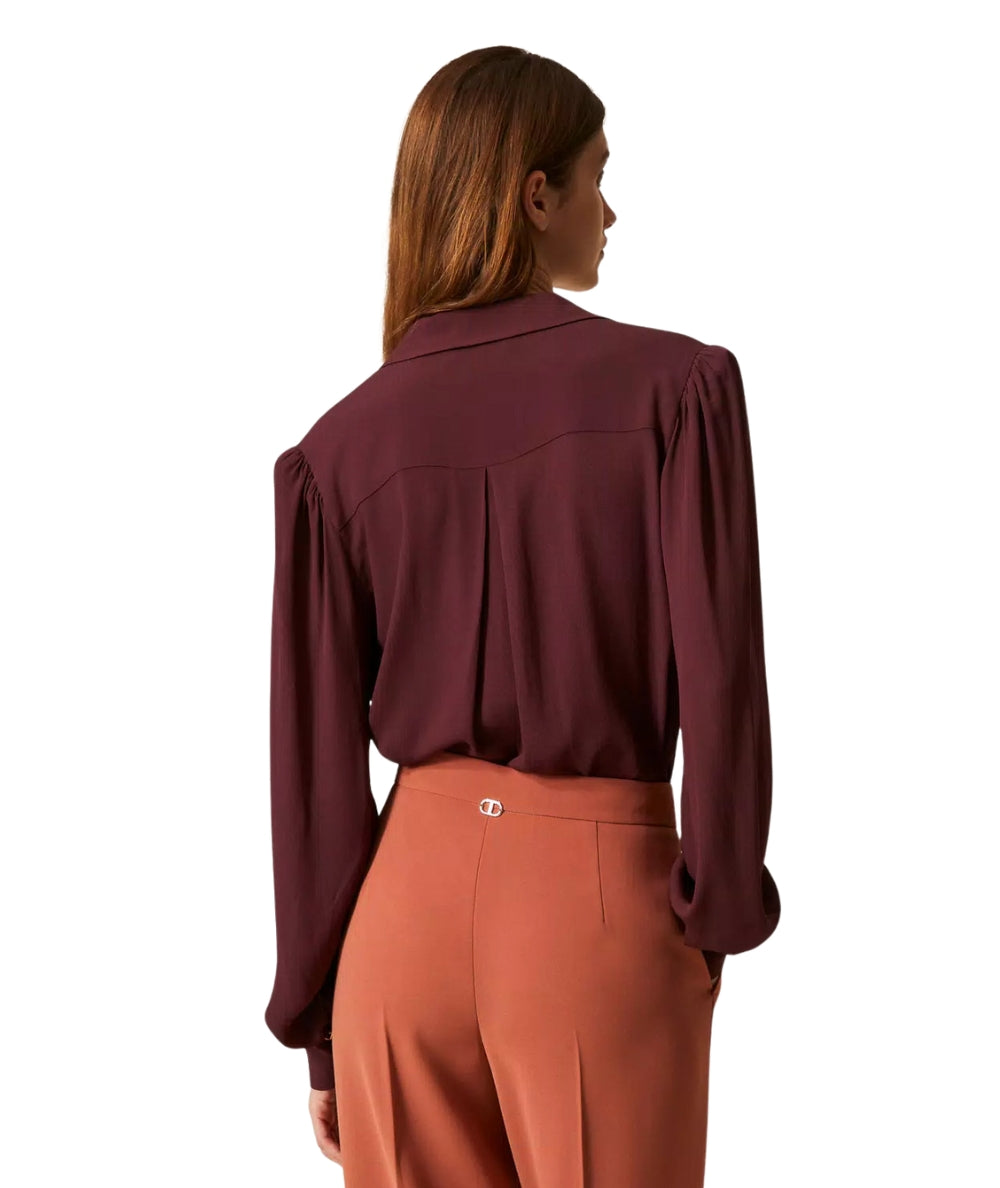 Twinset Blusa in Viscosa 252TP2291 Vinaccia