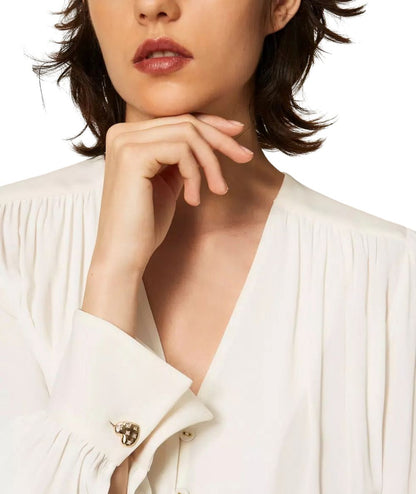 Twinset Camicia in Crepe de Chine 262TP2434 Bianco 