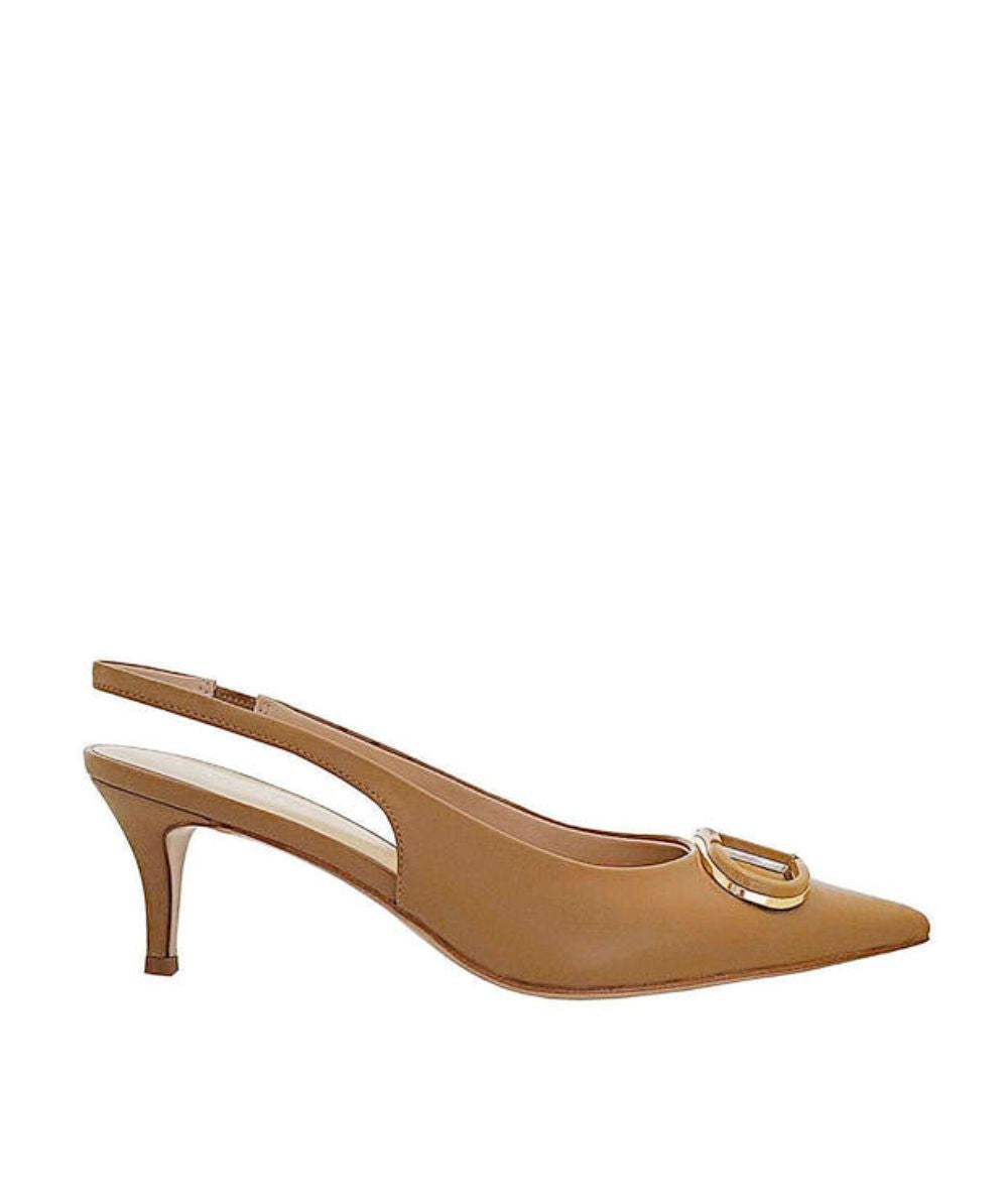 Twinset Décolleté Slingback in Pelle 252TCP030 Beige Cammello