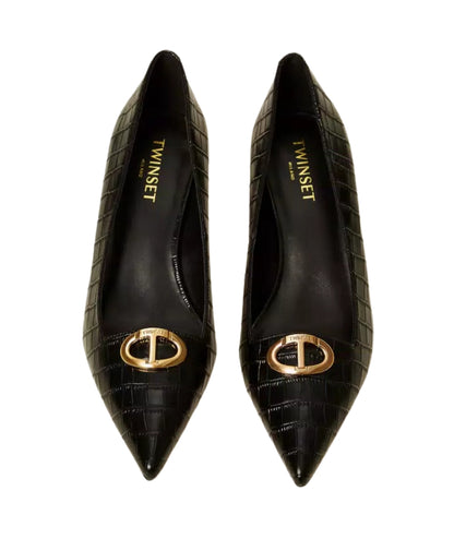 Twinset Décolleté Stampa Cocco 252TCP040 Nero