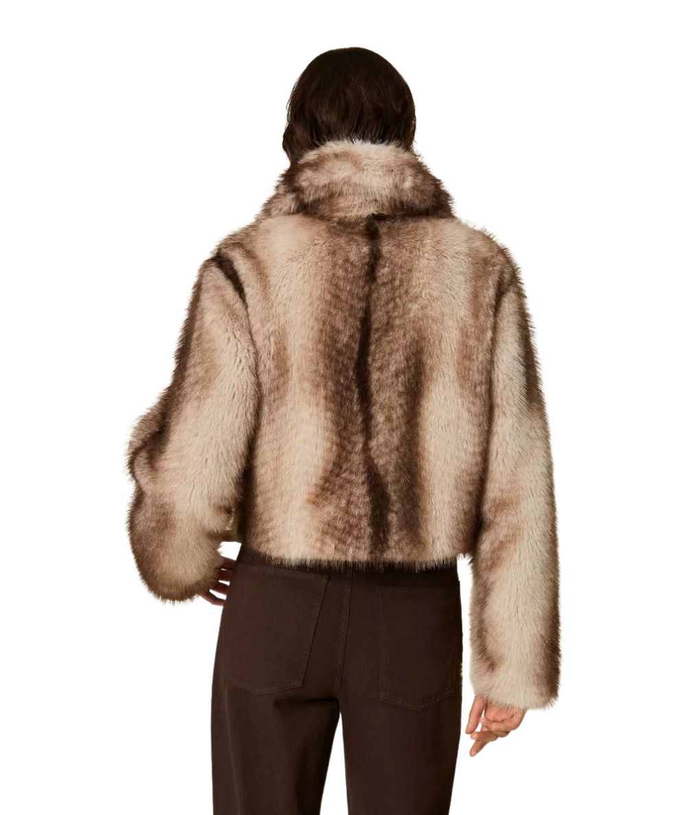 Twinset Giacca in Faux Fur 262TP2240 Marrone