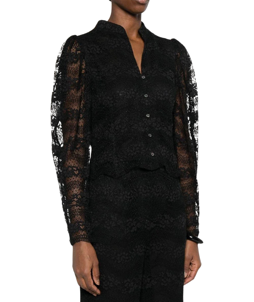 Twinset Giacchina in Pizzo Macramè 261TP2902 Nero