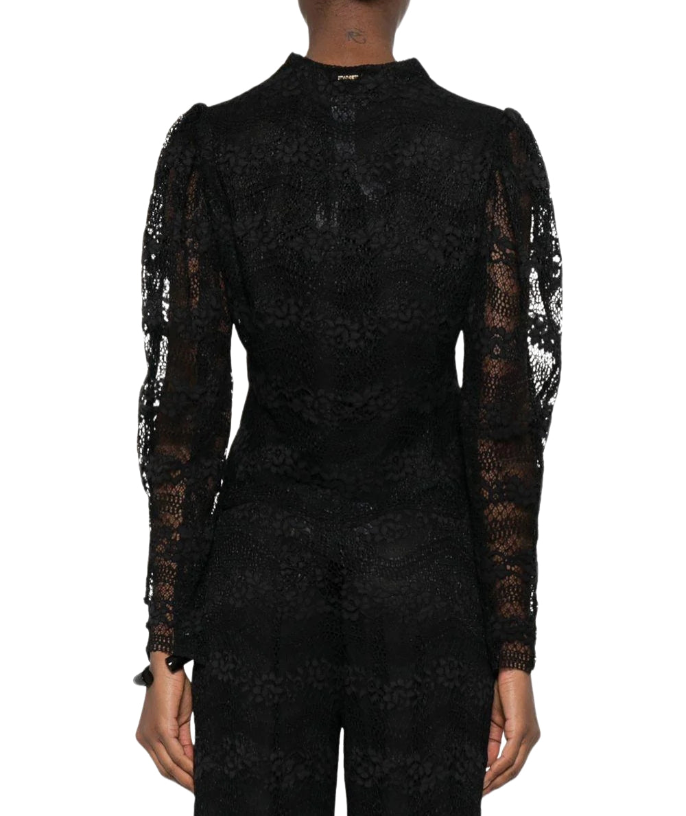 Twinset Giacchina in Pizzo Macramè 261TP2902 Nero