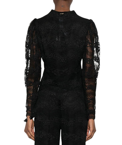 Twinset Giacchina in Pizzo Macramè 261TP2902 Nero