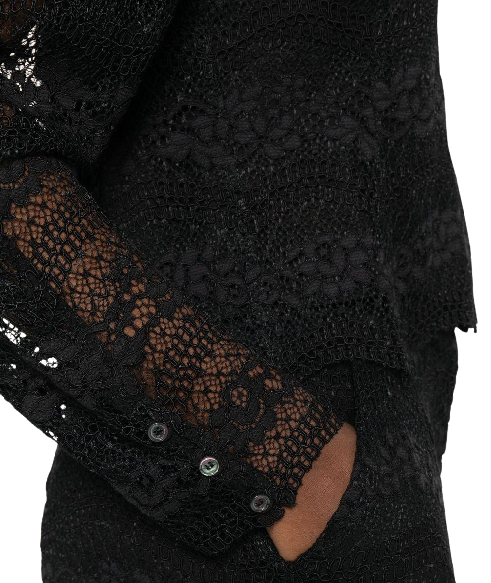 Twinset Giacchina in Pizzo Macramè 261TP2902 Nero