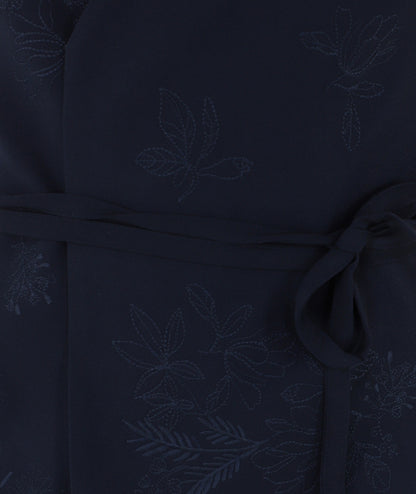 Twinset Gilet Ricamato con Cinturino 261TE2021 Blu Notte