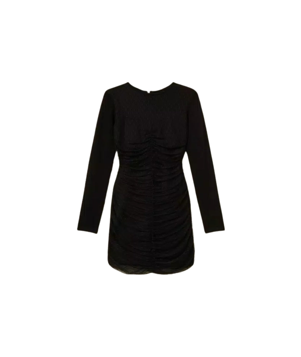 Twinset Mini Abito in Maglia e Tulle 252TT3261 Nero