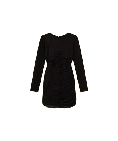 Twinset Mini Abito in Maglia e Tulle 252TT3261 Nero
