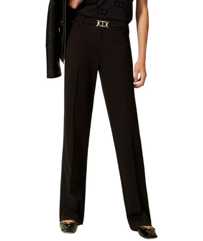 Twinset Pantalone Flare con Cintura 252TP2602 Nero