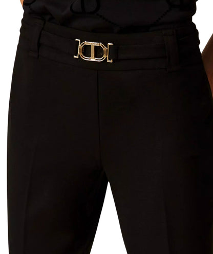 Twinset Pantalone Flare con Cintura 252TP2602 Nero