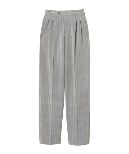 Twinset Pantalone Gessato 252TP2632 Grigio Chiaro