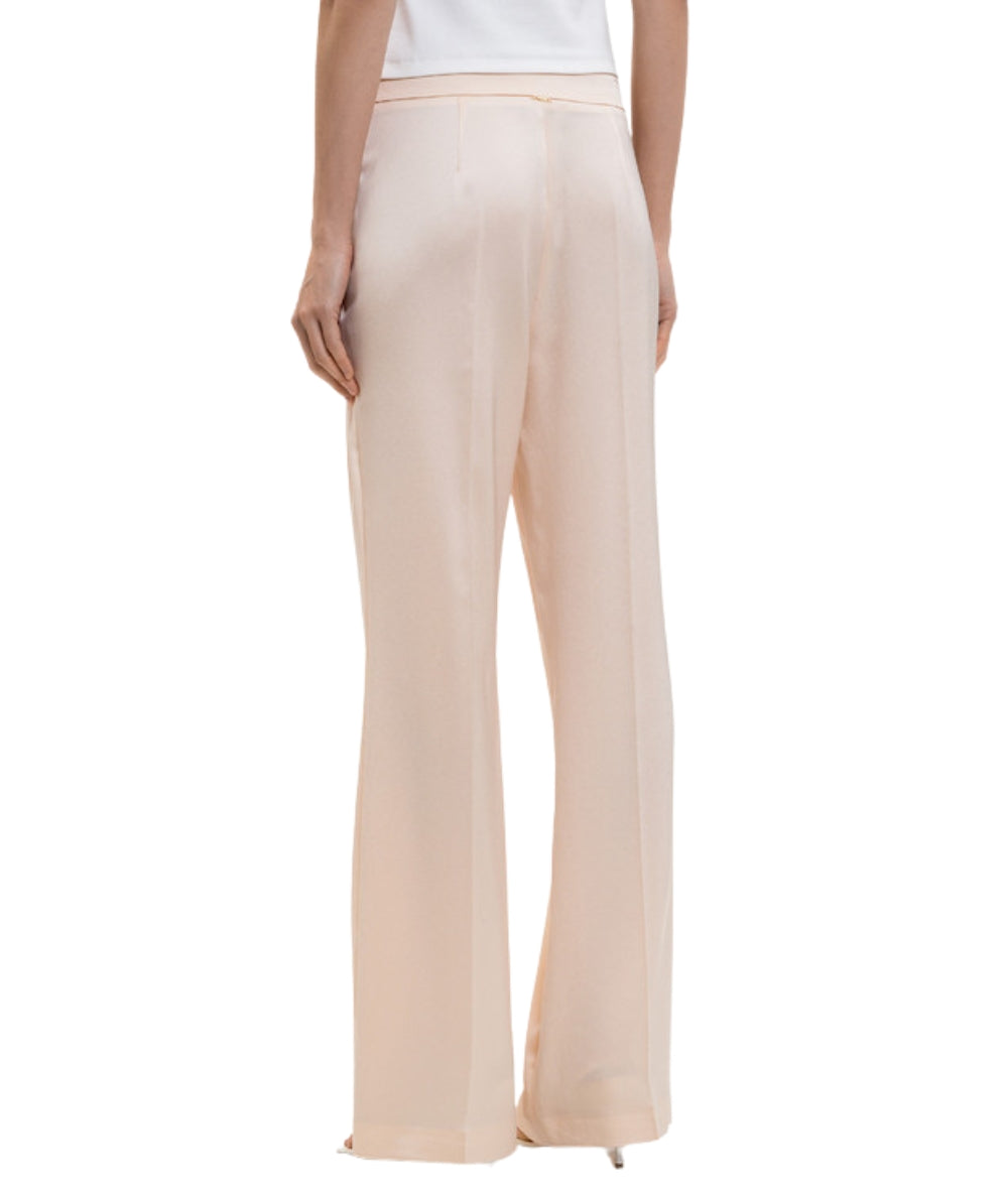 Twinset Pantalone Wide Leg Vita Alta 261TP2421 Beige Parchment